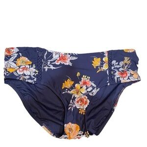 Seafolly Floral Blue Bottoms Size 10